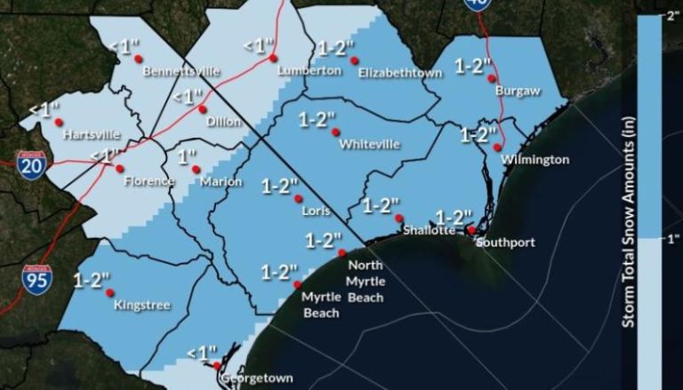 The Coast of North Carolina is Expected to Get Snow Tuesday Night, and the Outer Banks Could Have a Blizzard