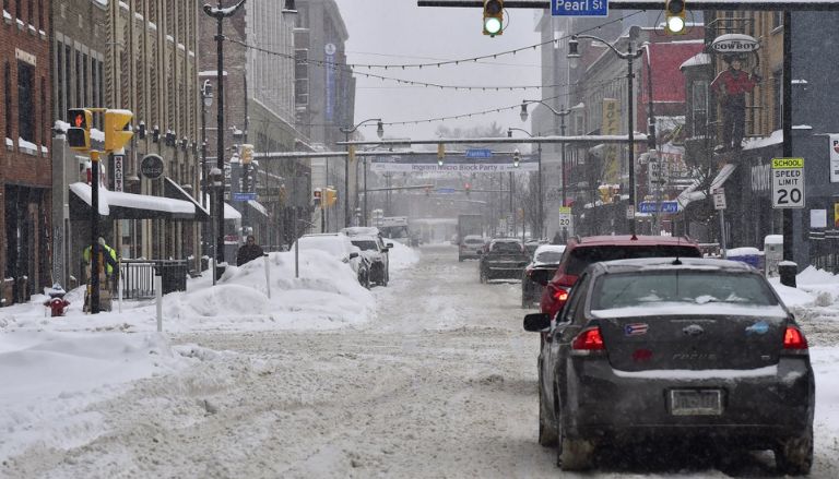 Up to 3 inches of snow is expected in New York, which is under a lake snow effect warning