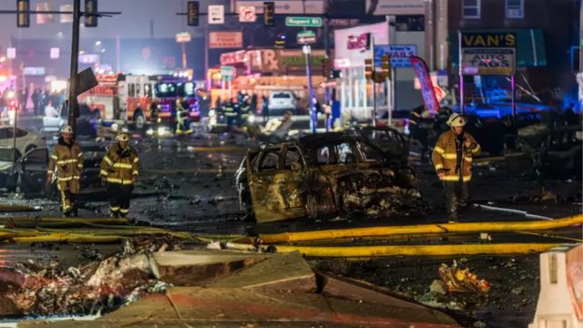 Horrific Plane Crash in Philadelphia 6 Aboard, Multiple Homes Destroyed by Fire