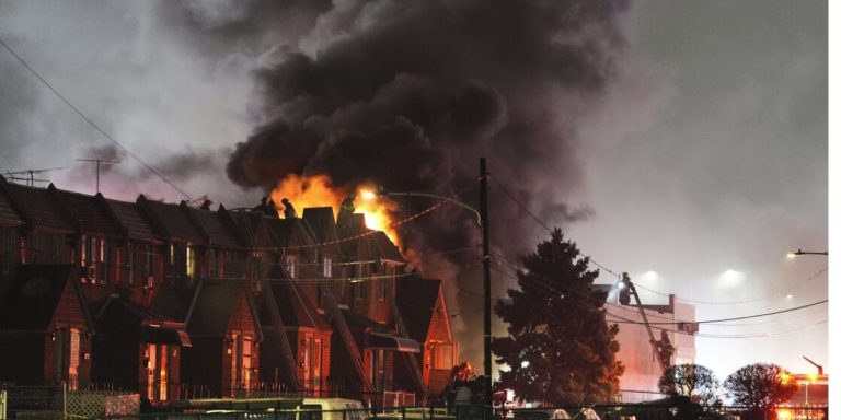 Horrific Plane Crash in Philadelphia 6 Aboard, Multiple Homes Destroyed by Fire